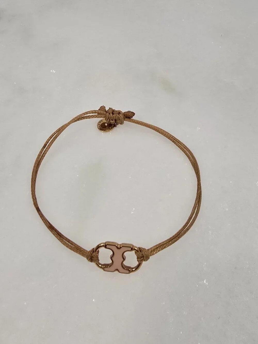 Tory burch embrace bracelet brown with rose gold